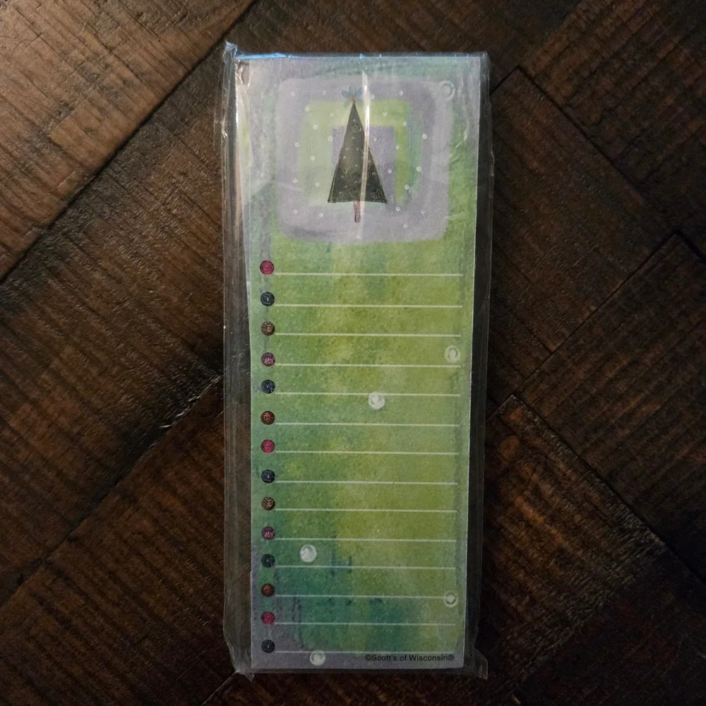Vintage Scotts of Wisconsin Winter Squares Magnetic Notepads Set of 4 Christmas